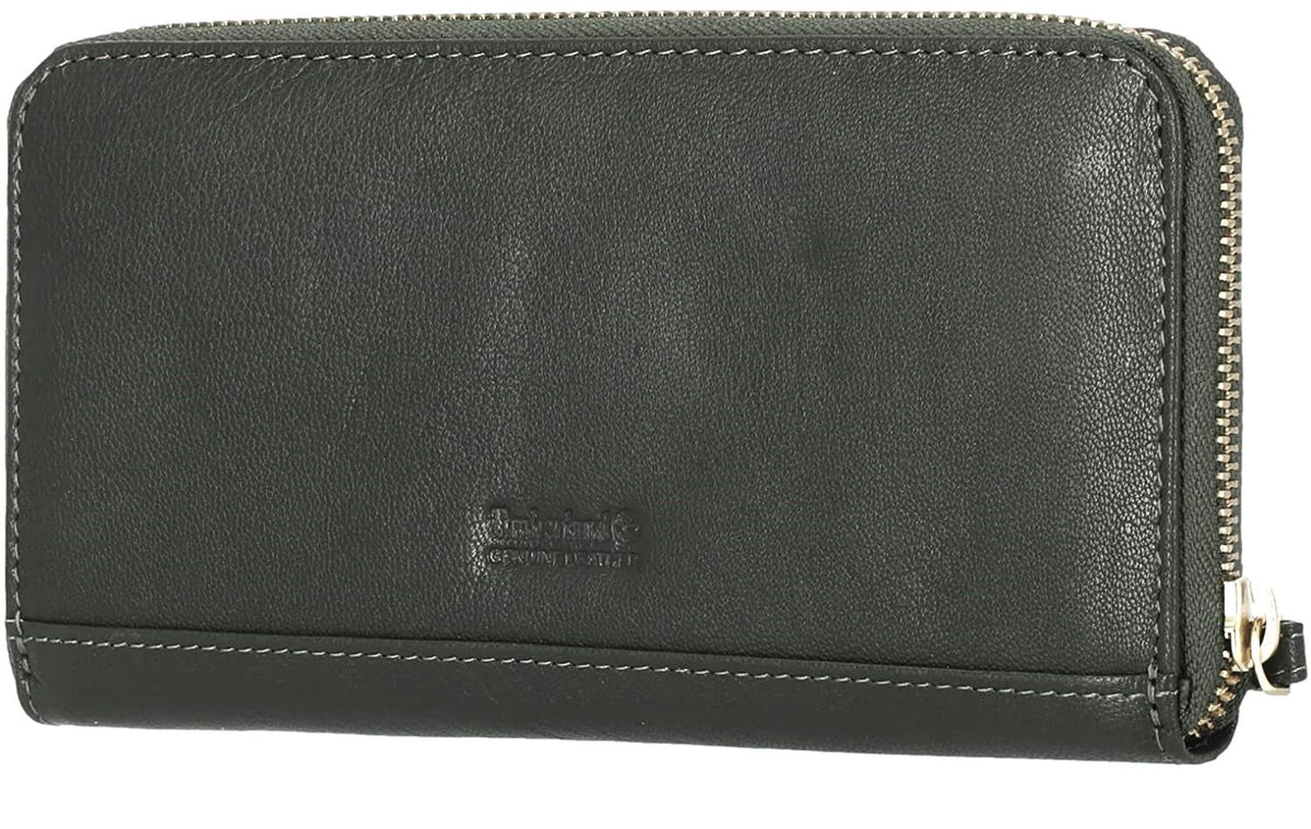 Timberland Women's Leather Zip Around RFID Wallet with Wristlet Strap