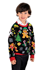 KESIS Kids Ugly Christmas Sweater - Tacky Cute Holiday Pullover for Boys & Girls, Unisex Funny Xmas Sweater for Children