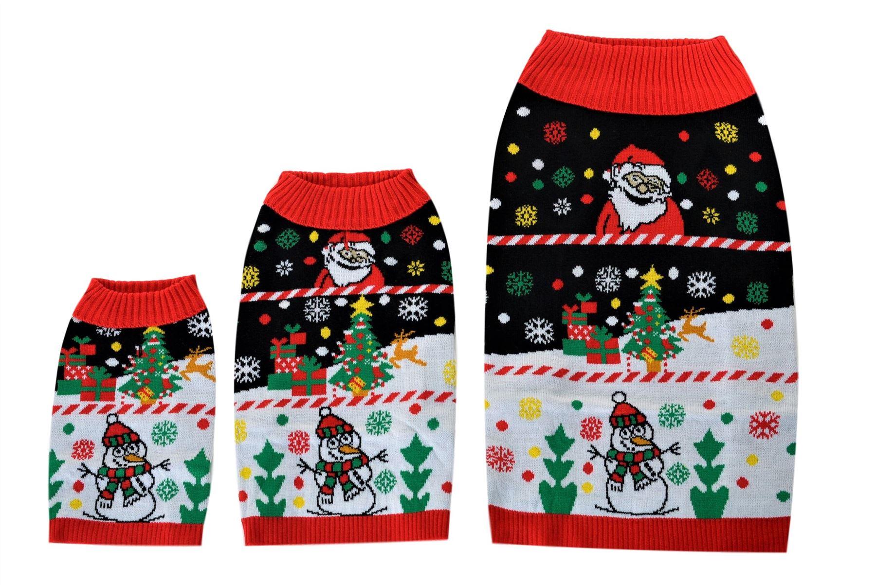 SOCAL LOOK Ugly Christmas Sweater for Dog - Cat Ugly Xmas Jumper with Leash Hole, Dog Pullover Winter Warm Pet Puppy Clothes Outfits