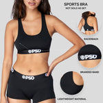 PSD Women Sports Bra Pennywise- Racerback, Breathable Microfiber Fabric