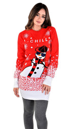 SOCAL LOOK Ugly Christmas Sweater Dress for Women, Funny Holiday Pullover, Festive Xmas Fun Winter Sweaters, Christmas Gift