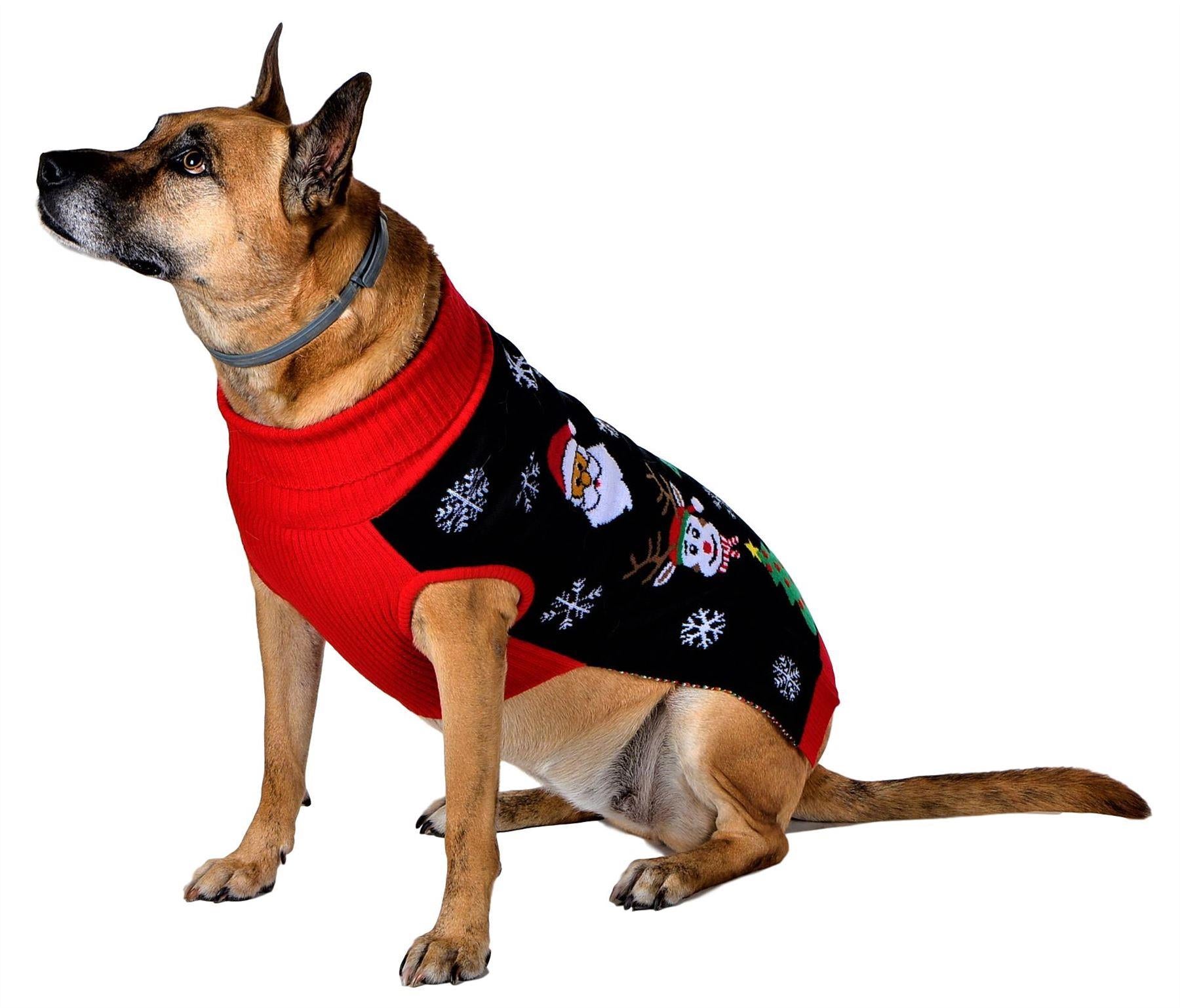 SOCAL LOOK Ugly Christmas Sweater for Dog - Cat Ugly Xmas Jumper with Leash Hole, Dog Pullover Winter Warm Pet Puppy Clothes Outfits