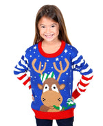 KESIS Kids Ugly Christmas Sweater - Tacky Cute Holiday Pullover for Boys & Girls, Unisex Funny Xmas Sweater for Children