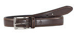 Dockers Men's 1.37 in (35MM) Feather Edge Leather Belt with Stitch Brown