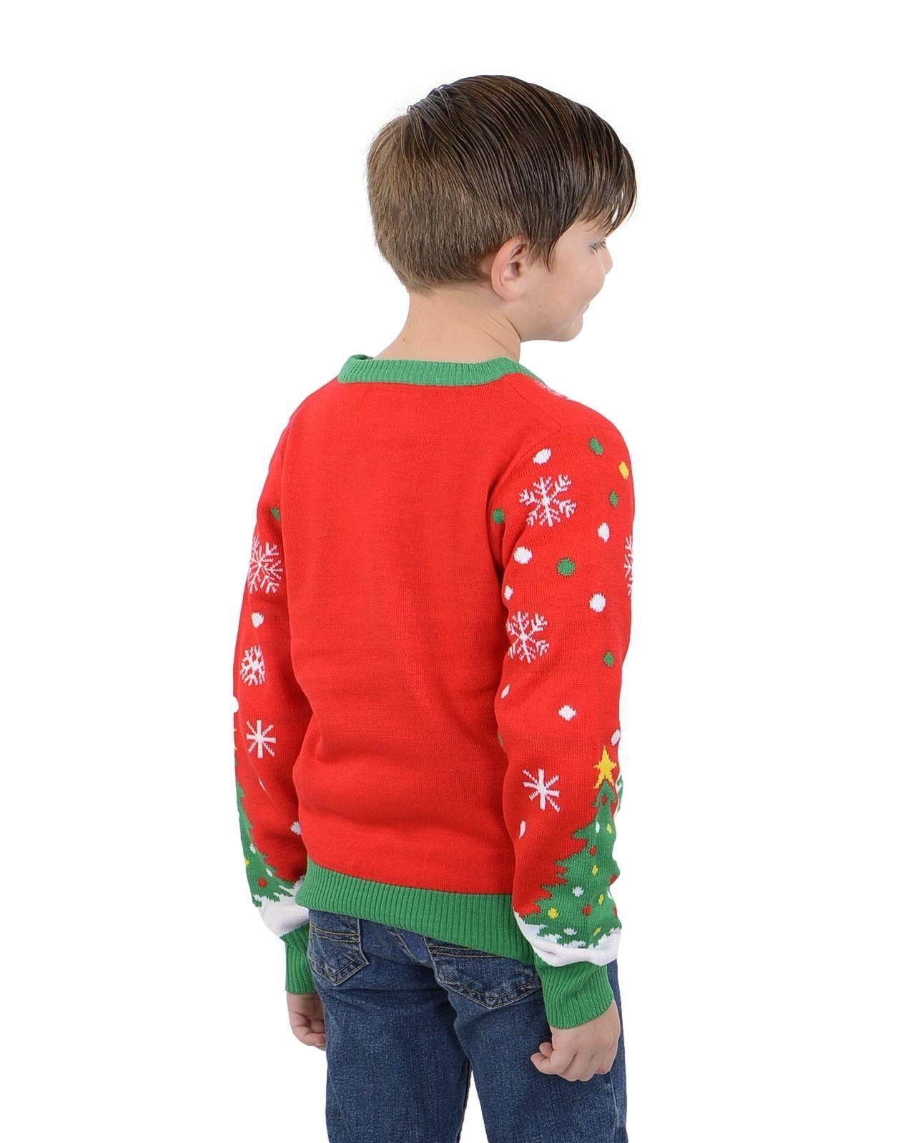 SOCAL LOOK Kids Ugly Christmas Sweater - Multicolor Long Sleeve Tacky Cute Holiday Pullover for Boys & Girls