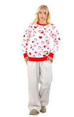 SOCAL LOOK Women Valentine Heart Sweater - Cute Casual Acrylic Pullover, Perfect for Valentine's Day