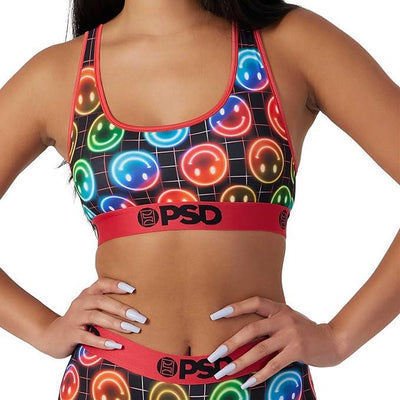 PSD Women's Neon Smiles Sports Bra Multicolor