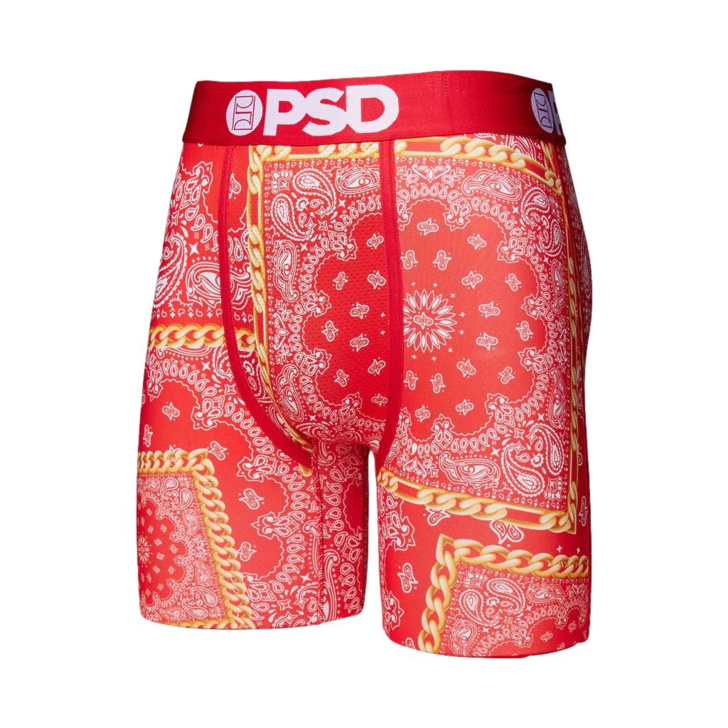 PSD Underwear Men's Rich Bandana Boxer Brief Red