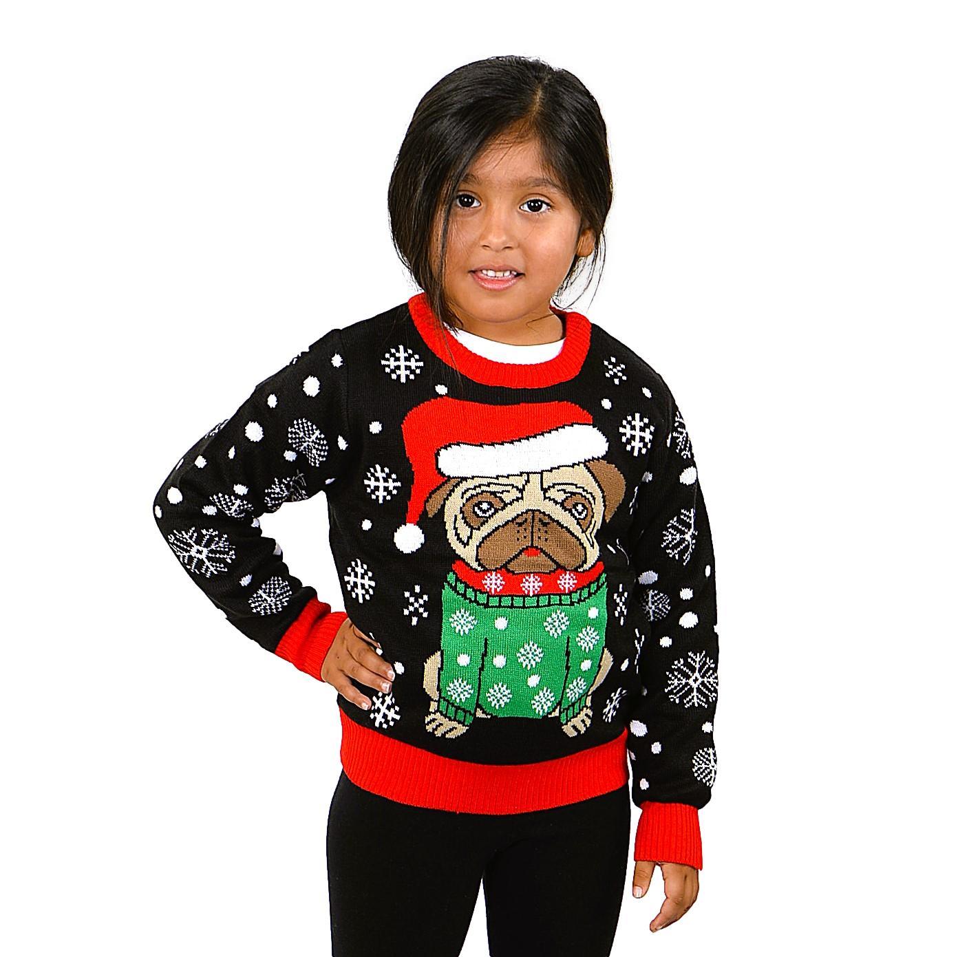 SOCAL LOOK Kids Ugly Christmas Sweater - Tacky Cute Holiday Pullover for Boys & Girls, Unisex Funny Xmas Sweater for Children