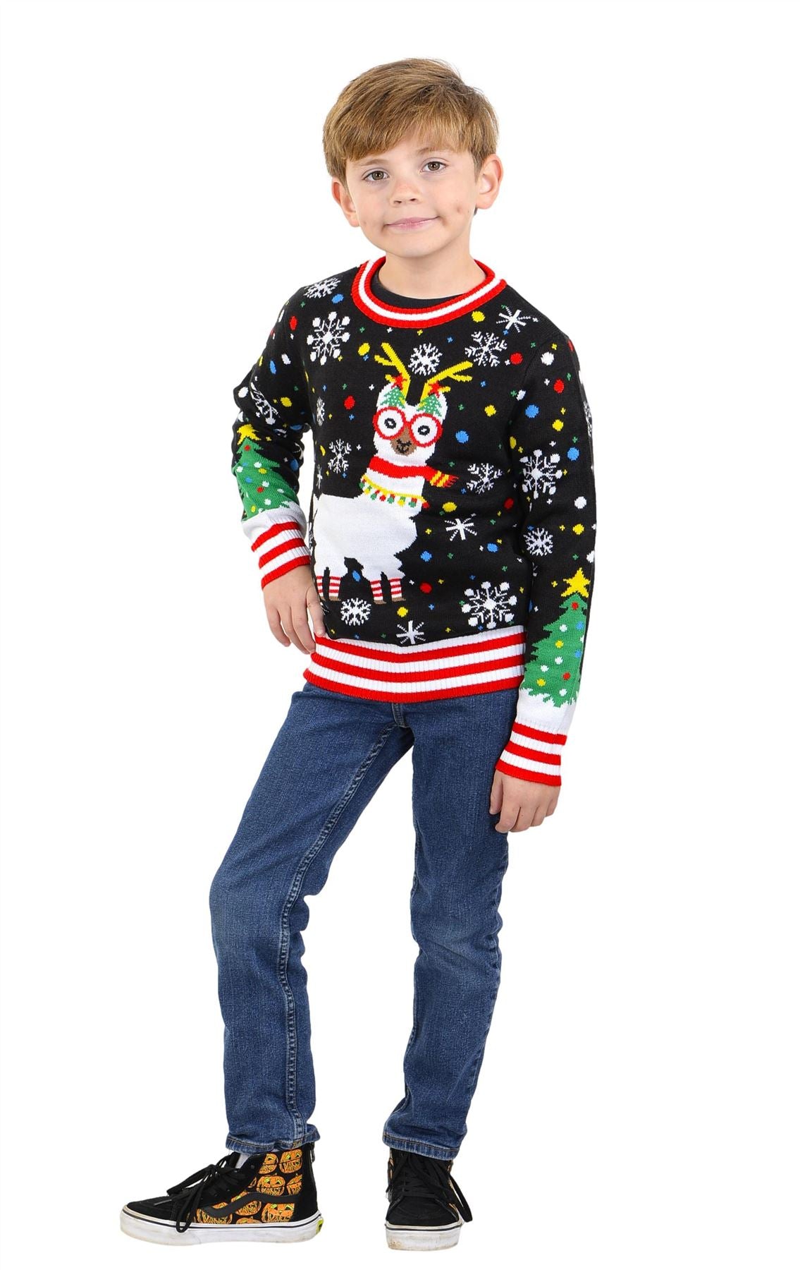 SOCAL LOOK Kids Ugly Christmas Sweater - Tacky Cute Holiday Pullover for Boys & Girls, Unisex Funny Xmas Sweater for Children