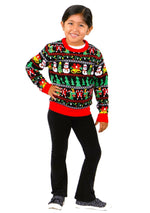 SOCAL LOOK Youth Festive Ugly Christmas Sweater, Cute Tacky Holiday Teens Pullover, Funny Xmas Sweater for Big Boys & Girls