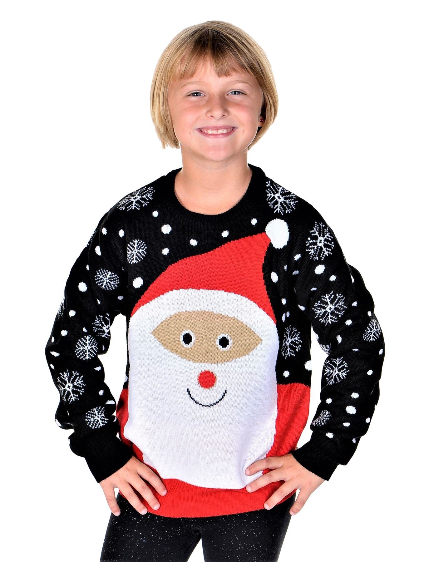 SOCAL LOOK Kids Ugly Christmas Sweater - Tacky Cute Holiday Pullover for Boys & Girls, Unisex Funny Xmas Sweater for Children