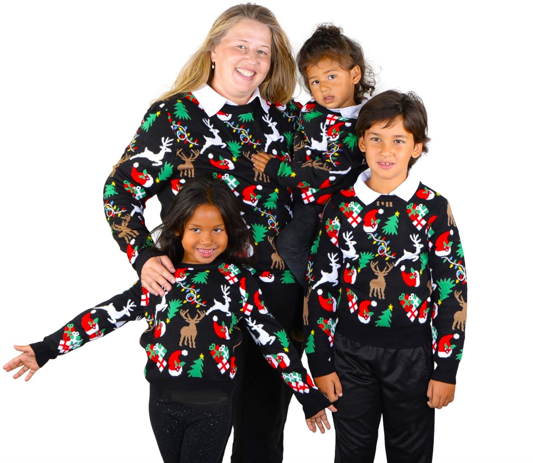 SOCAL LOOK Kids Ugly Christmas Sweater - Tacky Cute Holiday Pullover for Boys & Girls, Unisex Funny Xmas Sweater for Children