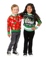 SOCAL LOOK Kids Ugly Christmas Sweater - Tacky Cute Holiday Pullover for Boys & Girls, Unisex Funny Xmas Sweater for Children