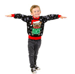 SOCAL LOOK Kids Ugly Christmas Sweater - Tacky Cute Holiday Pullover for Boys & Girls, Unisex Funny Xmas Sweater for Children