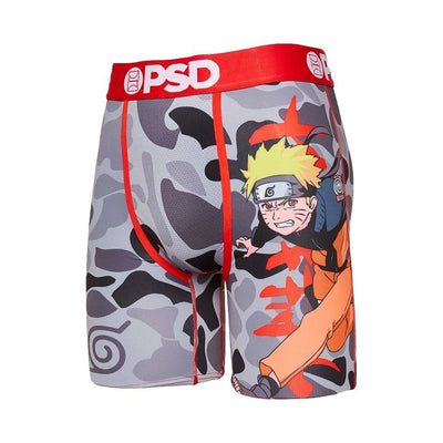 PSD Underwear Men's Naruto Uzumaki Camo Boxer Brief Black