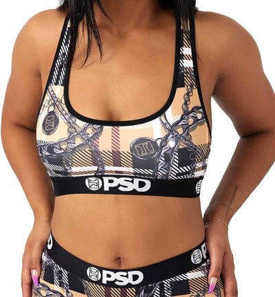 PSD Womens Sports Bra Tartan Lux Multi