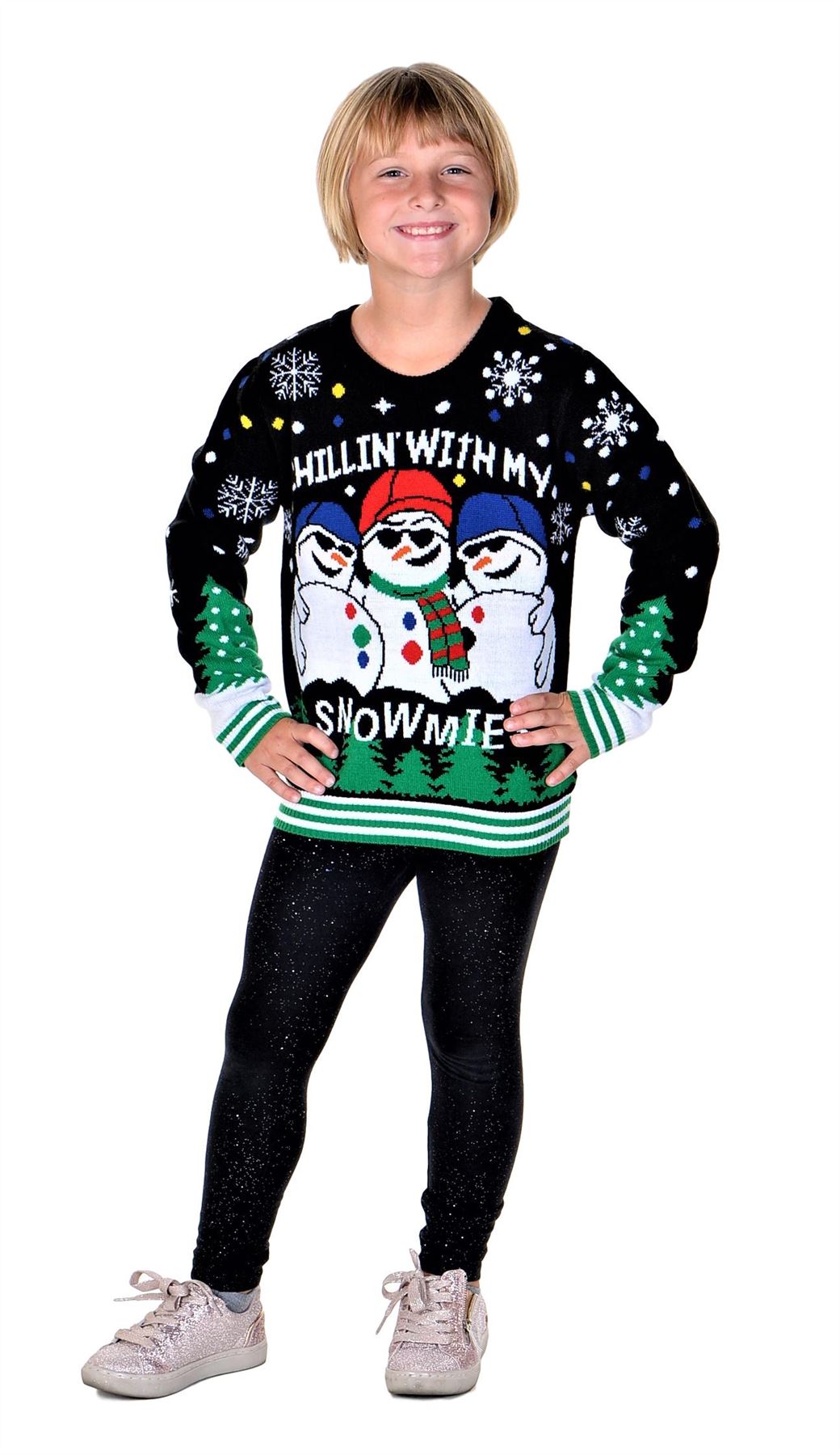 SOCAL LOOK Kids Ugly Christmas Sweater - Tacky Cute Holiday Pullover for Boys & Girls, Unisex Funny Xmas Sweater for Children