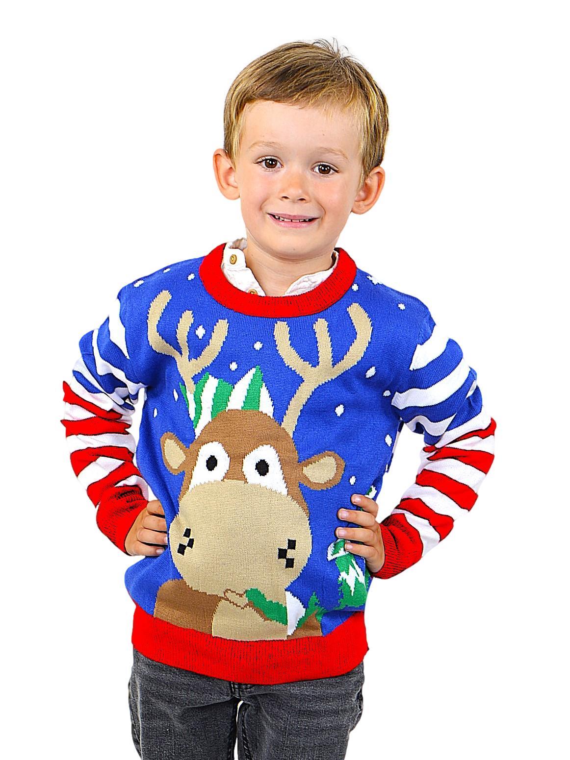 KESIS Kids Ugly Christmas Sweater - Tacky Cute Holiday Pullover for Boys & Girls, Unisex Funny Xmas Sweater for Children