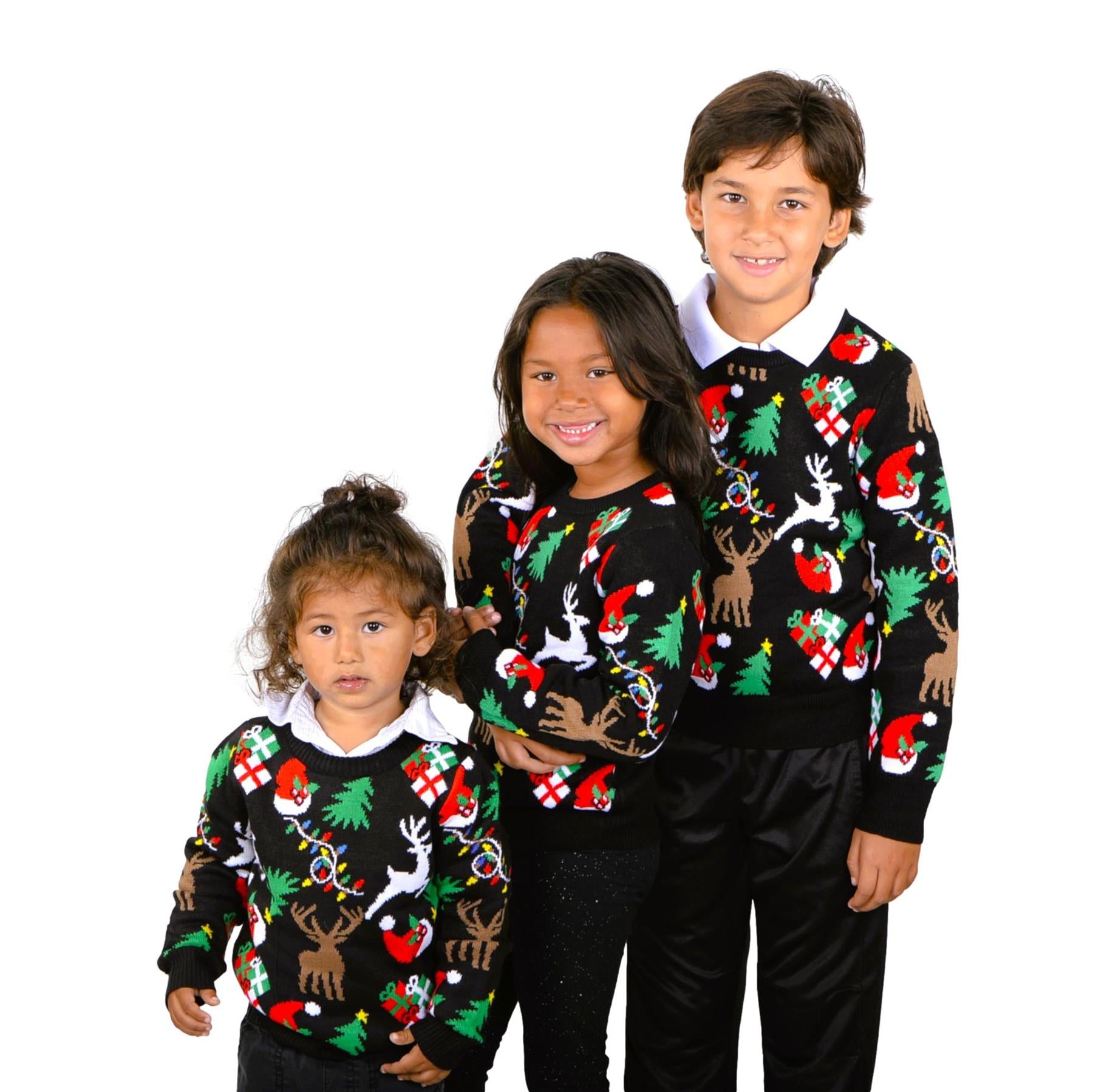 SOCAL LOOK Kids Ugly Christmas Sweater - Tacky Cute Holiday Pullover for Boys & Girls, Unisex Funny Xmas Sweater for Children