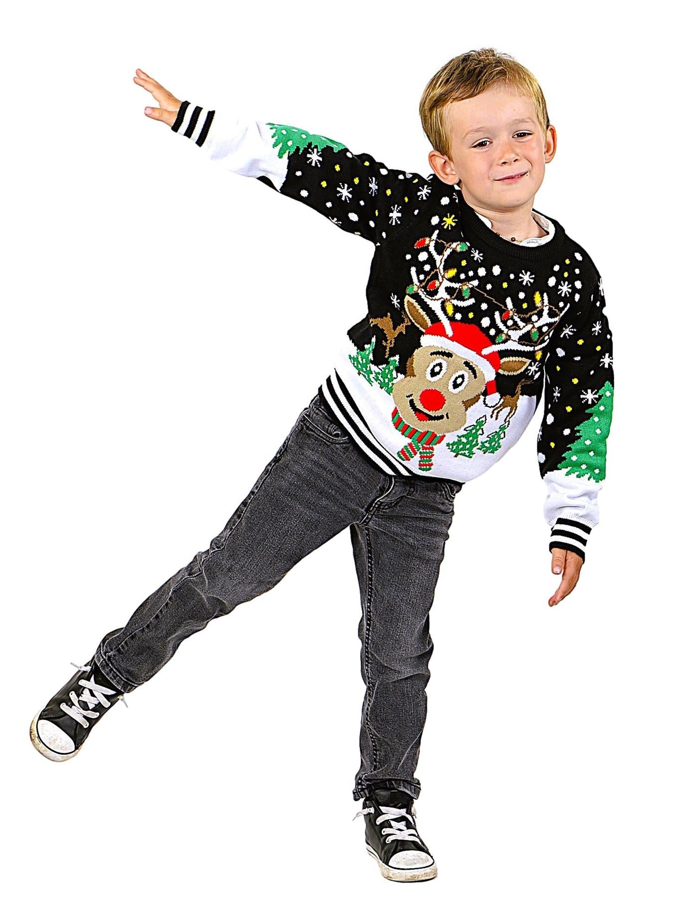 SOCAL LOOK Kids Ugly Christmas Sweater - Tacky Cute Holiday Pullover for Boys & Girls, Unisex Funny Xmas Sweater for Children