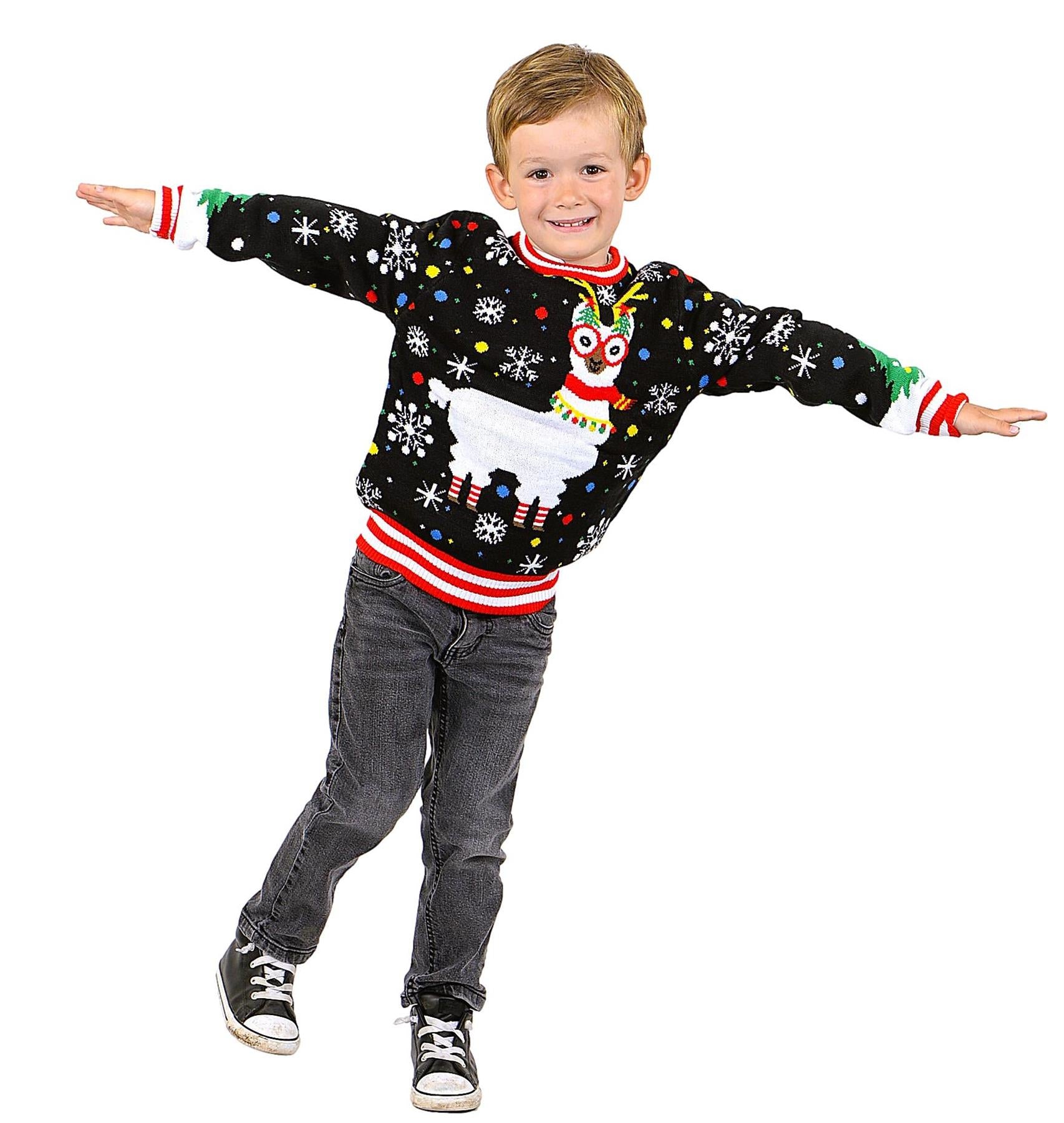 SOCAL LOOK Kids Ugly Christmas Sweater - Tacky Cute Holiday Pullover for Boys & Girls, Unisex Funny Xmas Sweater for Children