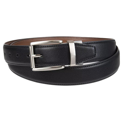 Docker's Men's 35MM Wide Reversible Stretch Belt Black Cognac