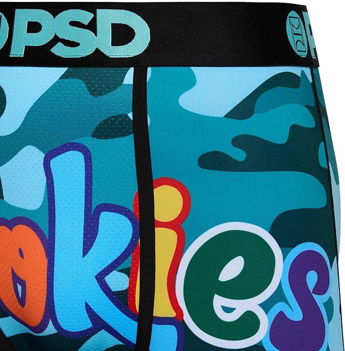 PSD Men's Cookies Blue Camo Boxer Briefs Multi Color