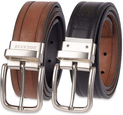 Dockers Men's 35MM Reversible Elevated Stretch Belt Tan Black