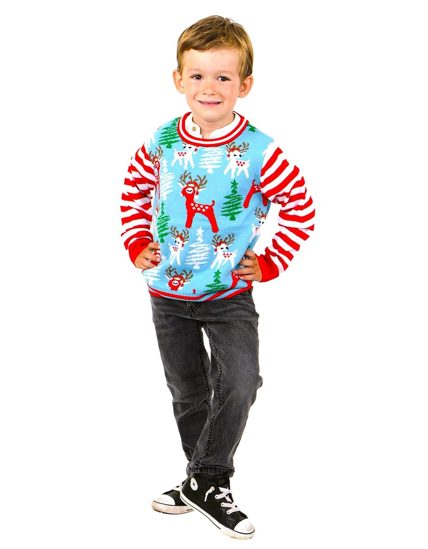 SOCAL LOOK Kids Ugly Christmas Sweater - Tacky Cute Holiday Pullover for Boys & Girls, Unisex Funny Xmas Sweater for Children