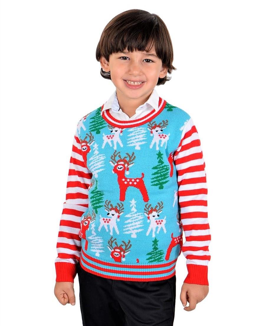 SOCAL LOOK Kids Ugly Christmas Sweater - Tacky Cute Holiday Pullover for Boys & Girls, Unisex Funny Xmas Sweater for Children