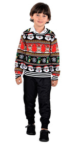 SOCAL LOOK Kids Ugly Christmas Sweater - Tacky Cute Holiday Pullover for Boys & Girls, Unisex Funny Xmas Sweater for Children