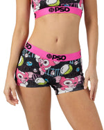 PSD Women Boy Shorts - Gizmo Neon Drift Full Coverage Stretch Underwear