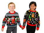 SOCAL LOOK Kids Ugly Christmas Sweater - Tacky Cute Holiday Pullover for Boys & Girls, Unisex Funny Xmas Sweater for Children