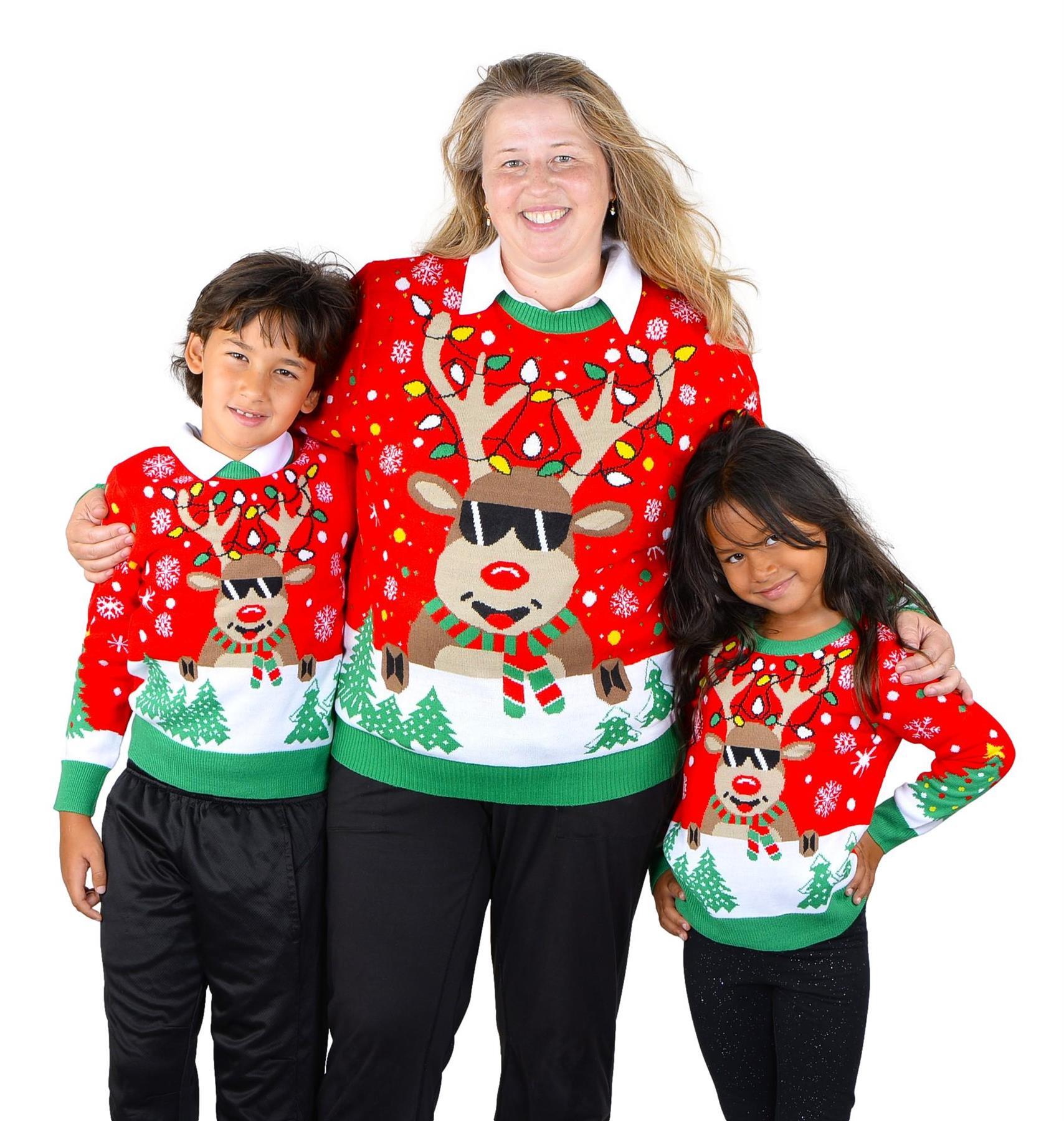 SOCAL LOOK Kids Ugly Christmas Sweater - Multicolor Long Sleeve Tacky Cute Holiday Pullover for Boys & Girls