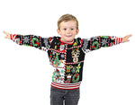 SOCAL LOOK Kids Ugly Christmas Sweater - Tacky Cute Holiday Pullover for Boys & Girls, Unisex Funny Xmas Sweater for Children