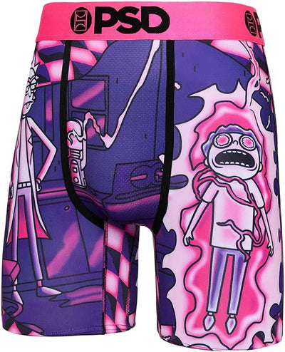 PSD Men's Rick & Morty Lab Work Boxer Briefs Multi Color