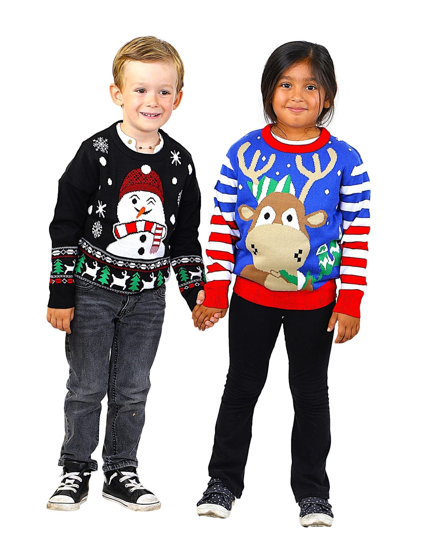 KESIS Kids Ugly Christmas Sweater - Tacky Cute Holiday Pullover for Boys & Girls, Unisex Funny Xmas Sweater for Children