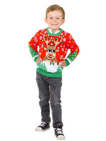 SOCAL LOOK Kids Ugly Christmas Sweater - Multicolor Long Sleeve Tacky Cute Holiday Pullover for Boys & Girls