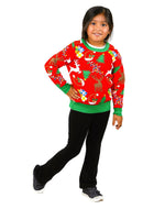 SOCAL LOOK Kids Ugly Christmas Sweater - Tacky Cute Holiday Pullover for Boys & Girls, Unisex Funny Xmas Sweater for Children