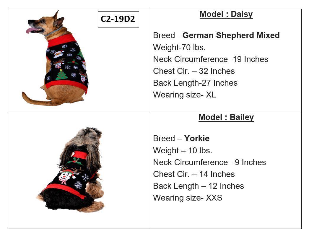 SOCAL LOOK Ugly Christmas Sweater for Dog - Cat Ugly Xmas Jumper with Leash Hole, Dog Pullover Winter Warm Pet Puppy Clothes Outfits