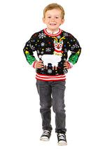 SOCAL LOOK Kids Ugly Christmas Sweater - Tacky Cute Holiday Pullover for Boys & Girls, Unisex Funny Xmas Sweater for Children