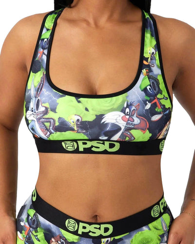 PSD Womens Sports Bra Looney Roses Multi