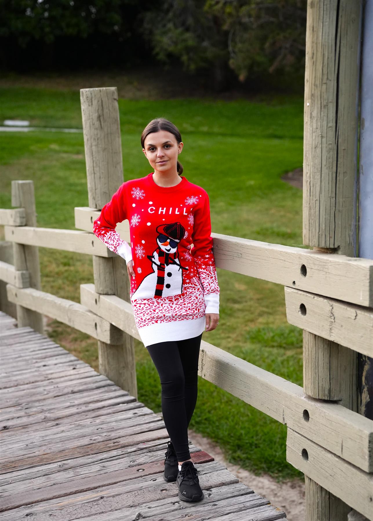 SOCAL LOOK Ugly Christmas Sweater Dress for Women, Funny Holiday Pullover, Festive Xmas Fun Winter Sweaters, Christmas Gift