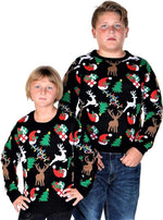 SOCAL LOOK Kids Ugly Christmas Sweater - Tacky Cute Holiday Pullover for Boys & Girls, Unisex Funny Xmas Sweater for Children