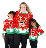 SOCAL LOOK Kids Ugly Christmas Sweater - Tacky Cute Holiday Pullover for Boys & Girls, Unisex Funny Xmas Sweater for Children