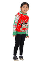 SOCAL LOOK Kids Ugly Christmas Sweater - Multicolor Long Sleeve Tacky Cute Holiday Pullover for Boys & Girls