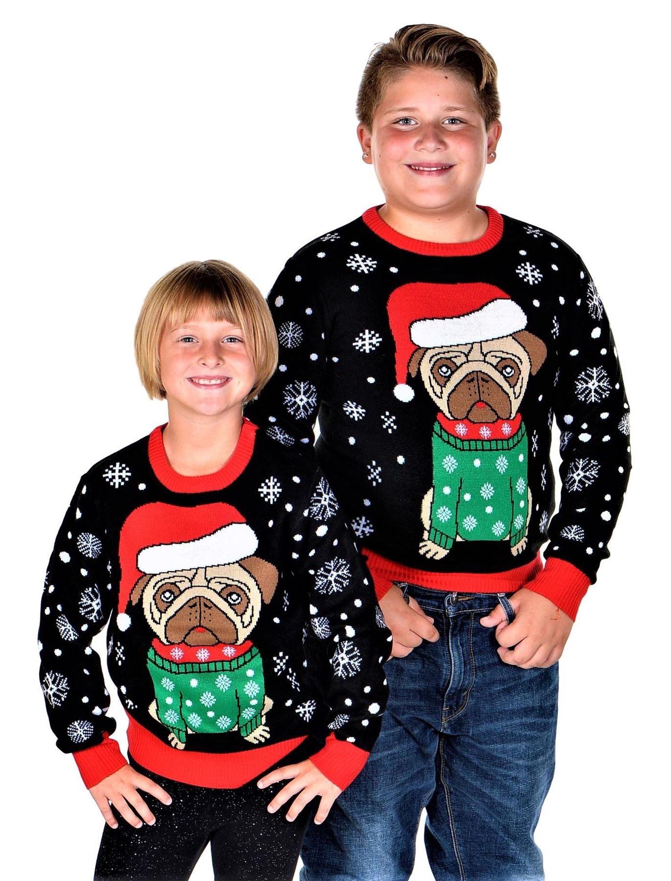 SOCAL LOOK Kids Ugly Christmas Sweater - Tacky Cute Holiday Pullover for Boys & Girls, Unisex Funny Xmas Sweater for Children