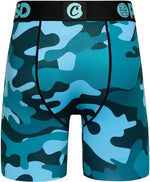 PSD Men's Cookies Blue Camo Boxer Briefs Multi Color