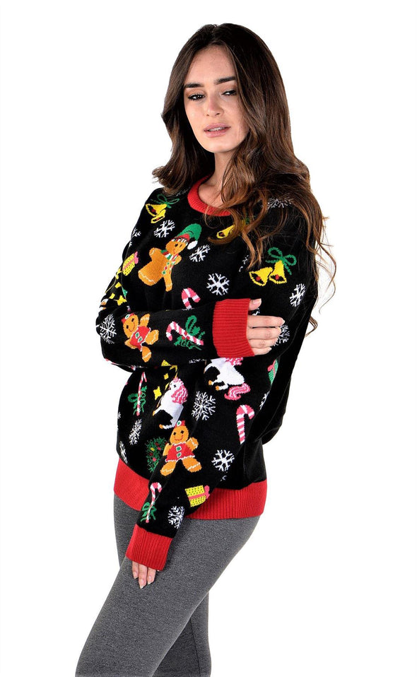 Socallook Classic Cute Ugly Christmas Sweater for Women Xmas Pullover
